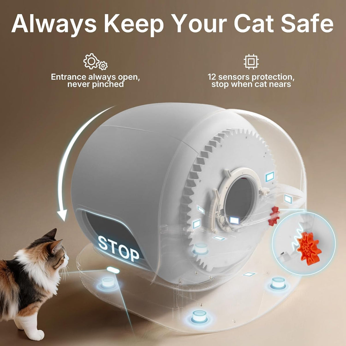PETKIT Purobot max 3 Odor Free&Leak Control, Self-Cleaning Cat Litter Box